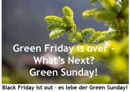 Black friday is out. What's next? Green Sunday